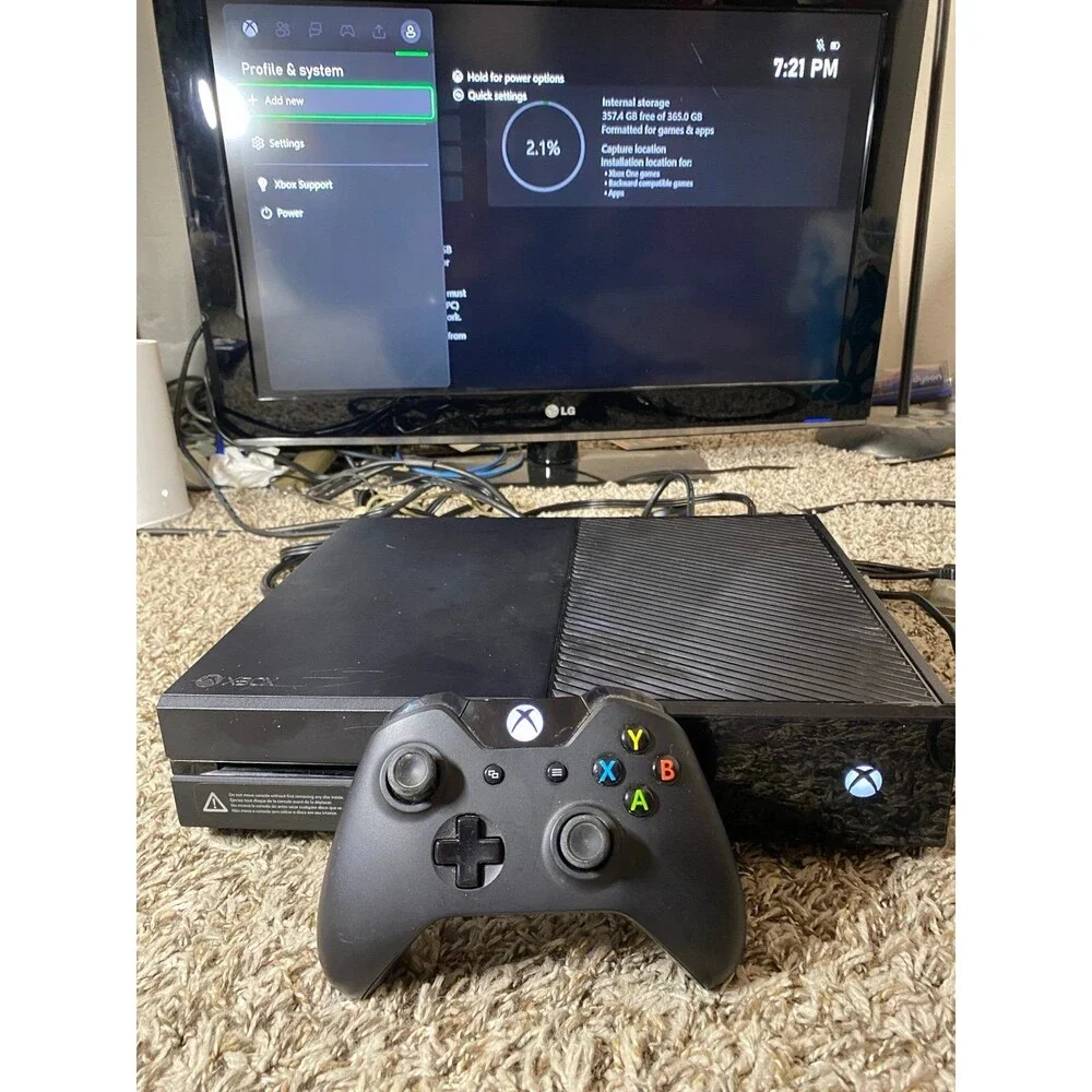 Microsoft Xbox One 500GB Console - Black Tested Works Controller w cords XB1 XOn